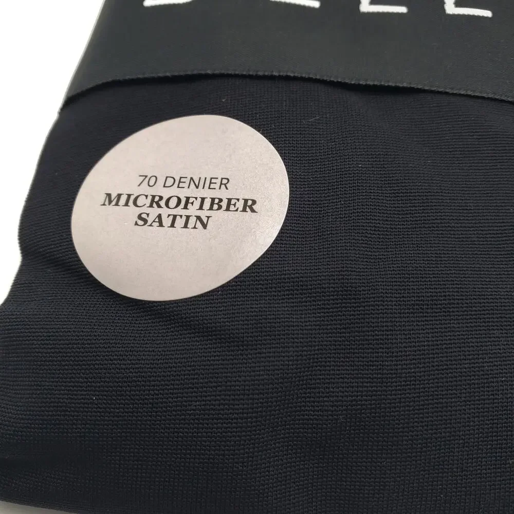 Luxury Black Sheer to Waist Tights SMALL B.ella 70 Denier Italian Microfiber NWT